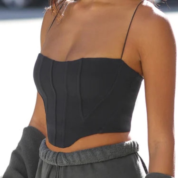 Joah Brown Contour Corset in Sueded Onyx - Picture 3 of 5